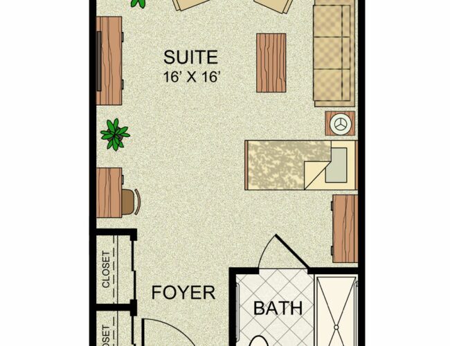 Skilled Nursing Large Private Room.