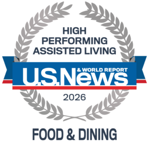 US News and World Report High Performing Assisted Living Food and Dining 2026.
