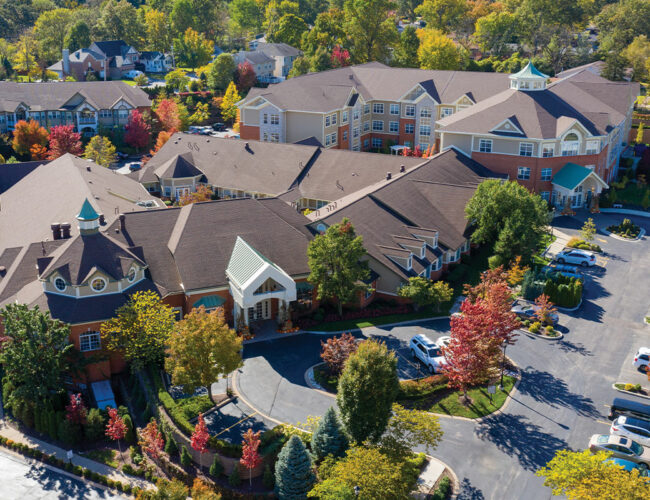 Aerial photo of McKnight Place campus.