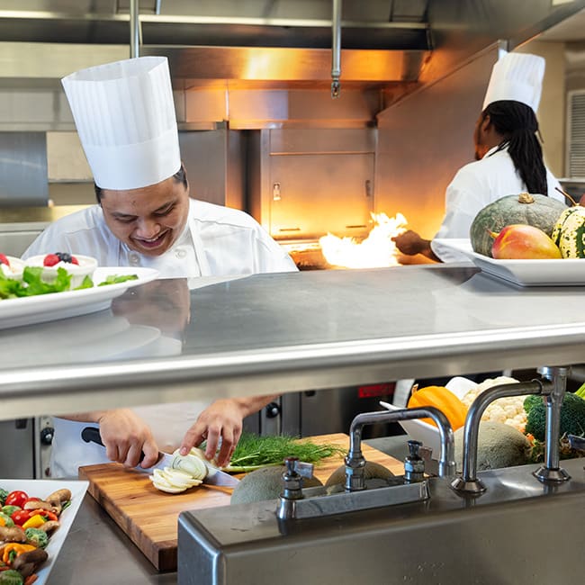 Executive Chef John Morales in kitchen.