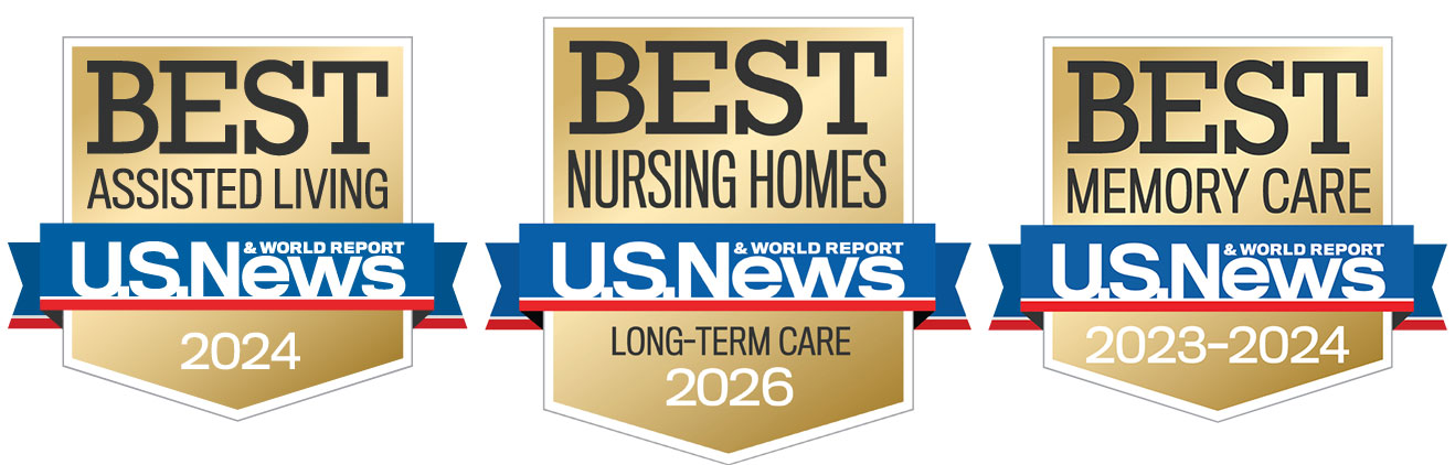 U.S. New and World Report best nursing homes long-term care 2026. Best assisted living 2024. Best memory care 2023-2024.