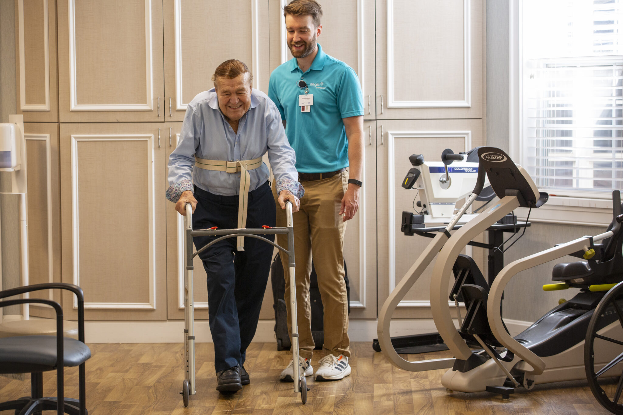 Physical therapy session at McKnight Place Extended Care