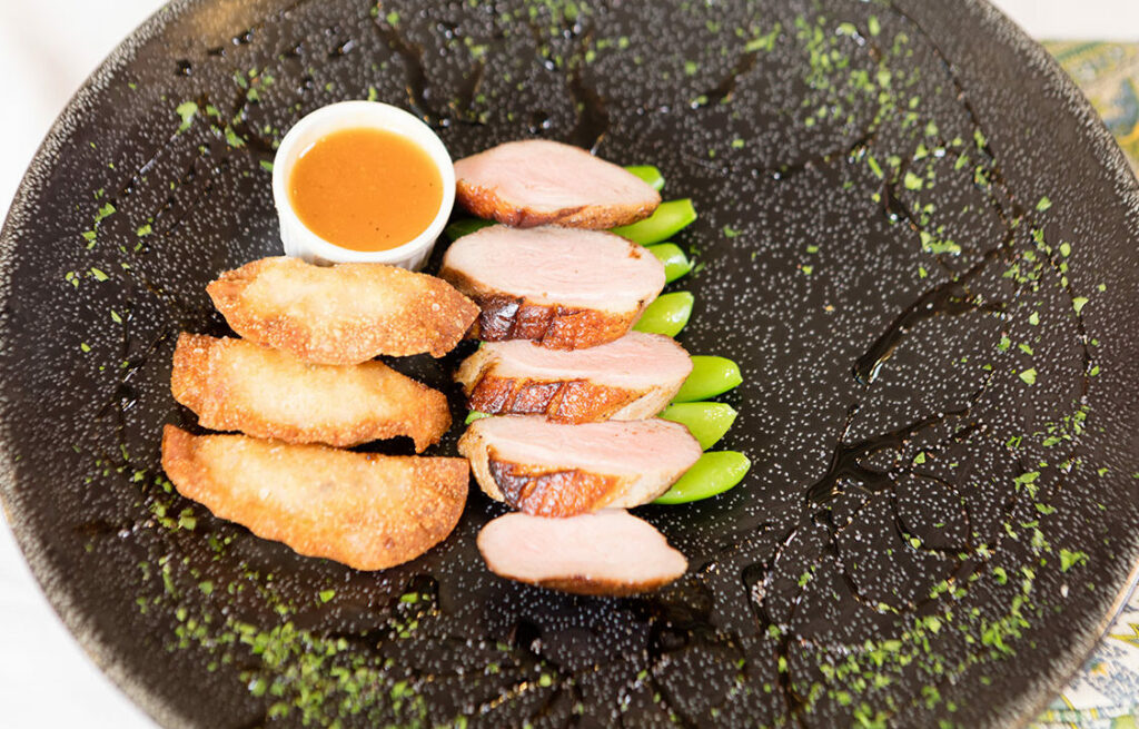 Pan-roasted duck plated at McKnight Place